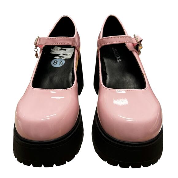 SODA bubblegum patent vegan leather Pink platform Maryjane schoolgirl NWT SZ 8.5 - Picture 13 of 14